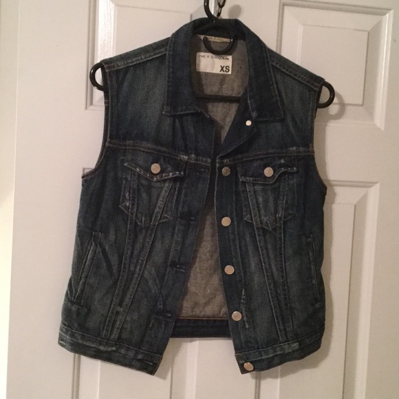 Rag & Bone JEAN Burney Denim Vest in Mender XS - Picture 2 of 4